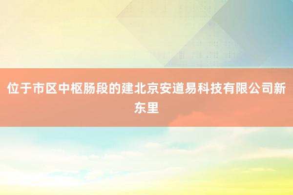 位于市区中枢肠段的建北京安道易科技有限公司新东里